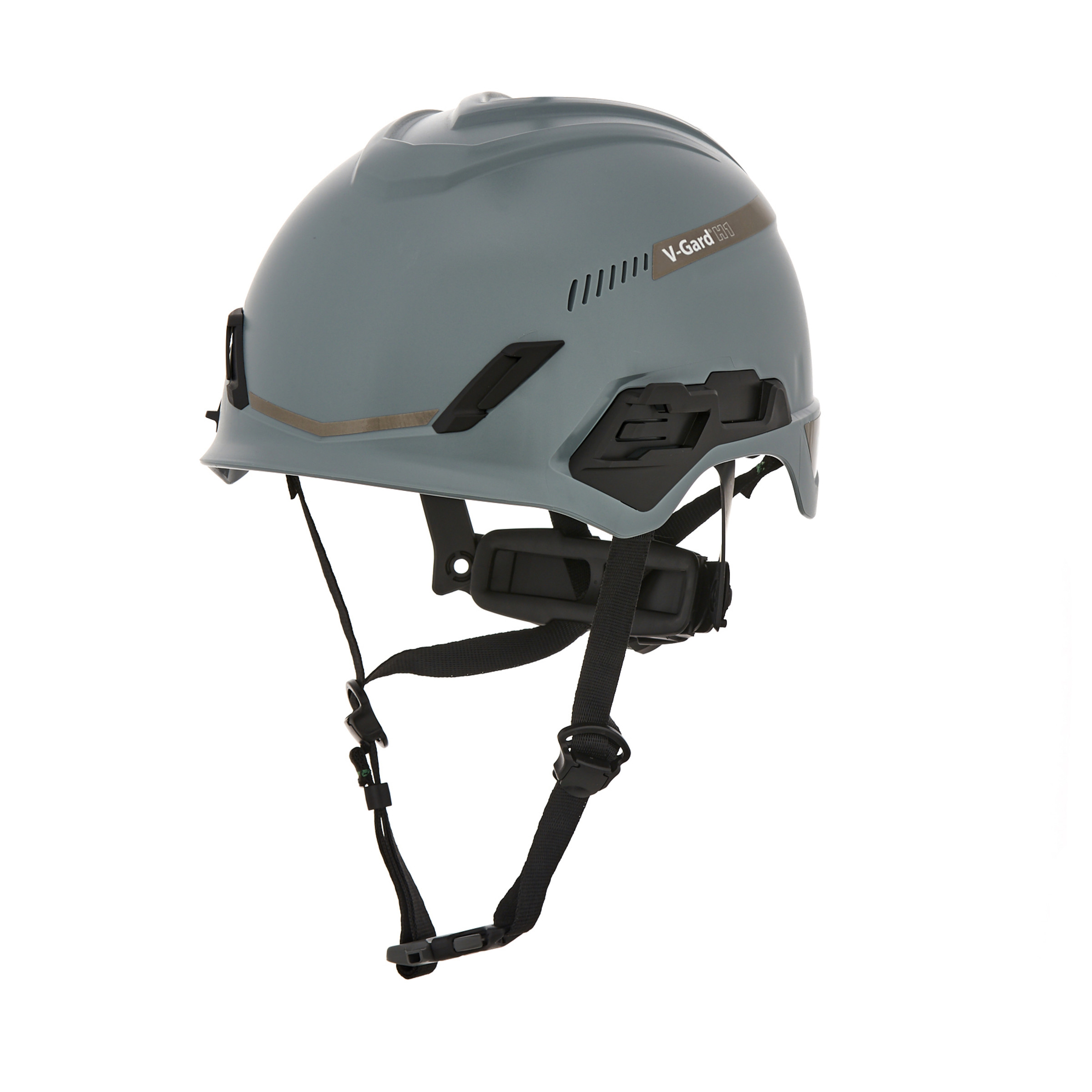 V-Gard® H1 Safety Helmet, Trivent, Gray, Fas-Trac® III Pivot, ANSI, EN12492